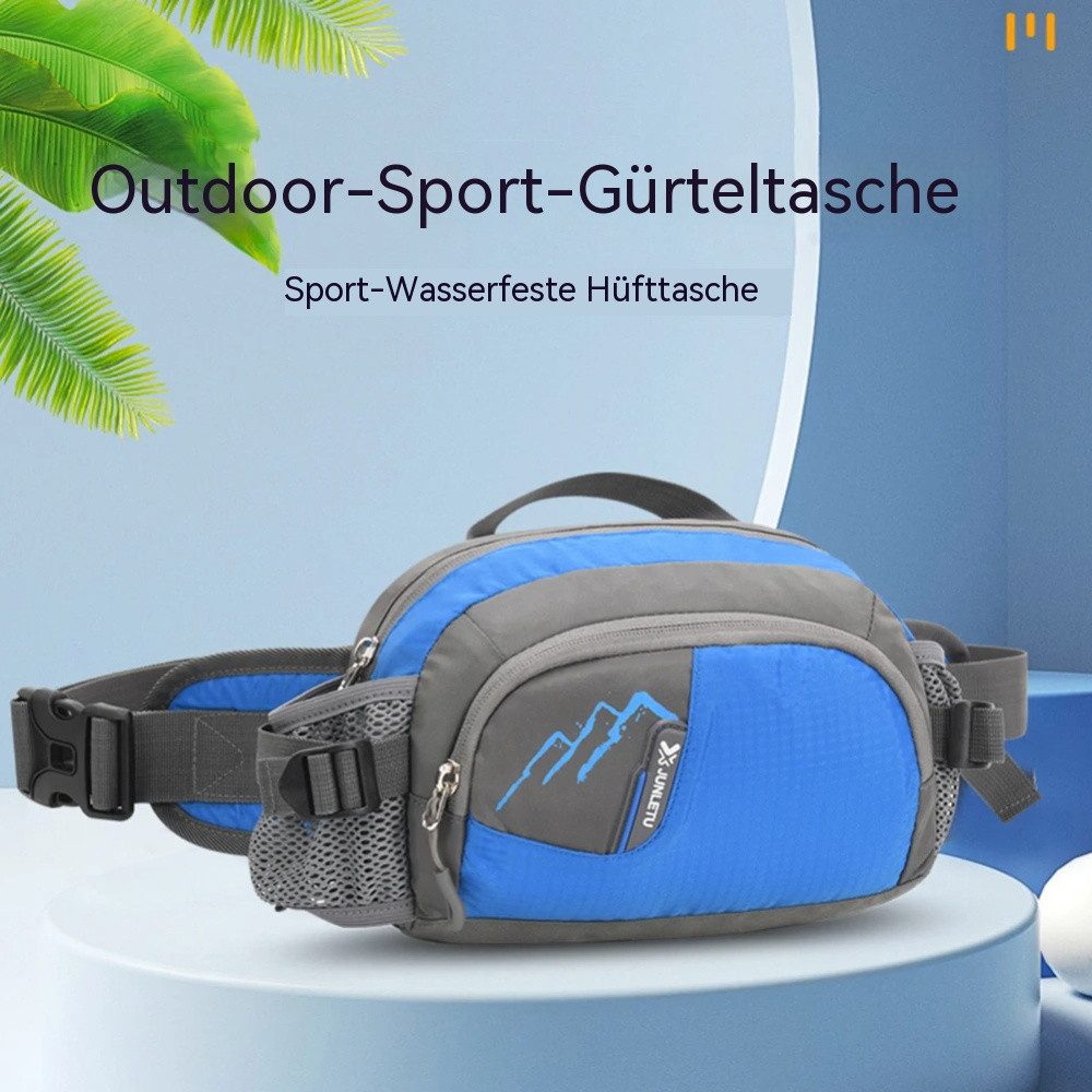 Blusmart Gürteltasche Laufgürtel, Geldbörse, Handytasche (Nylon-Sling-Hüfttasche mit Flaschenhalter, Multifunktional wasserdicht), Für Laufen, Wandern, Trinkbeutel zum Joggen
