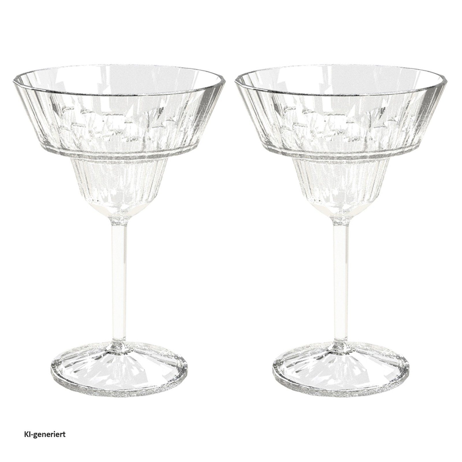 KOZIOL Cocktailglas Cocktailglas 250 ml 2er-Set CLUB No. 16, 2-tlg., Kunststoff, Stielglas Kunststoff