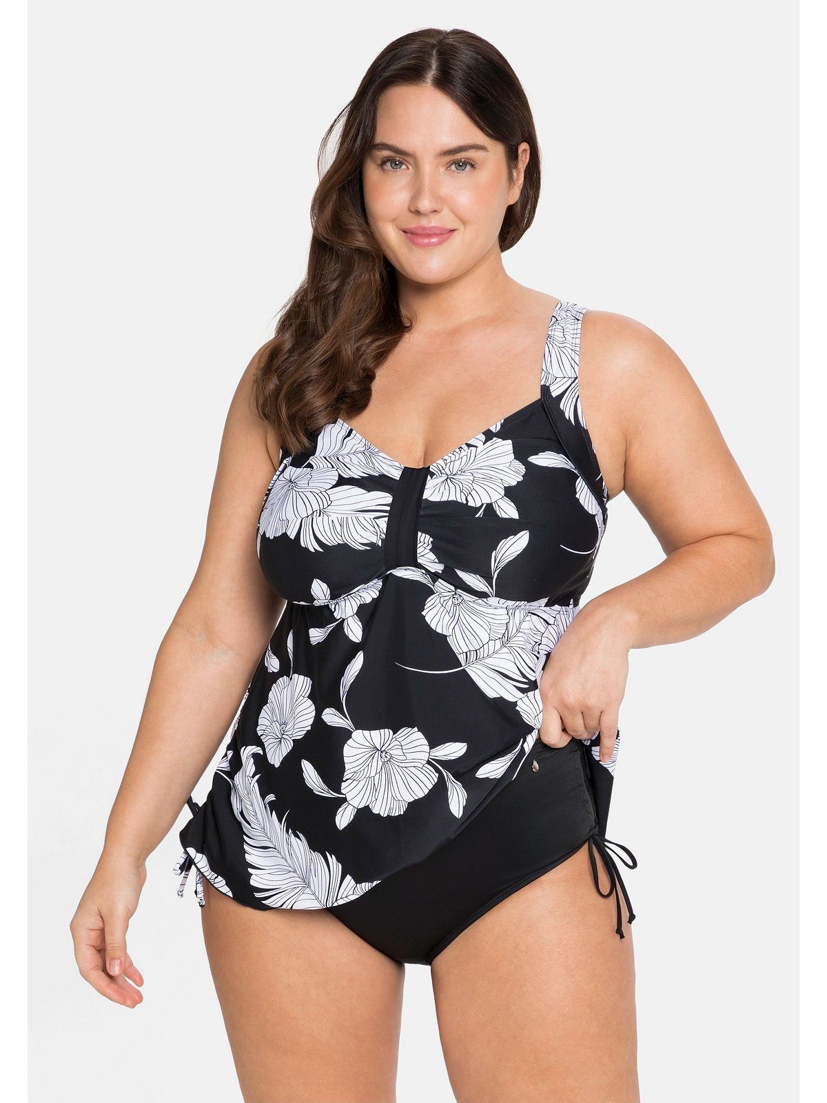 Sheego Bikini-Hose Große Größen mit Shaping-Effekt vorn, seitlich zu raffen
