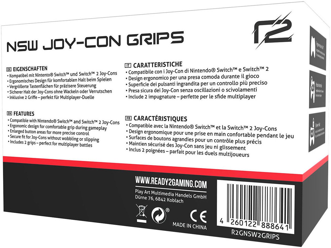 Ready2gaming Switch 2 Joycon Controller Grips(2er Pack) Controller