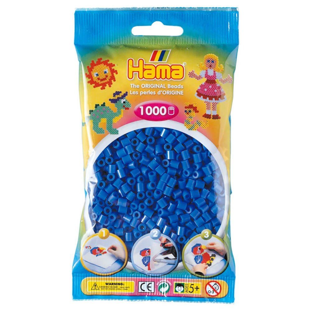 Hama Perlen Bügelperlen Hama Beutel mit 1000 Bügelperlen hellblau