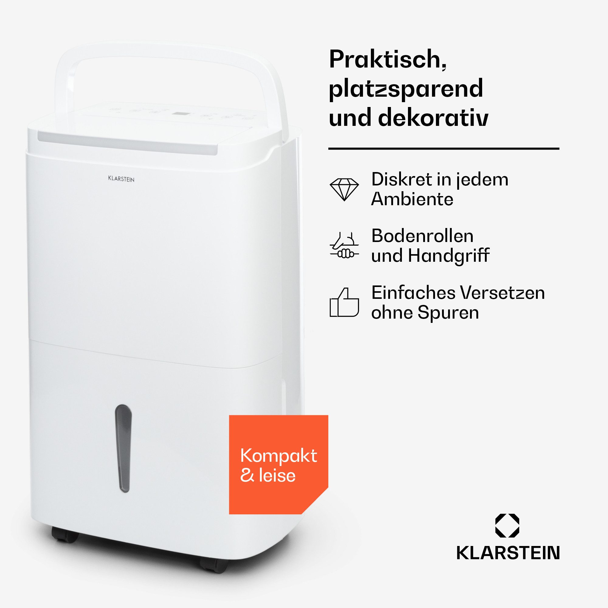Klarstein Luftentfeuchter DryFy Connect 40, Raumentfeuchter Luftentfeuchter elektrisch Entfeuchter Lufttrockner