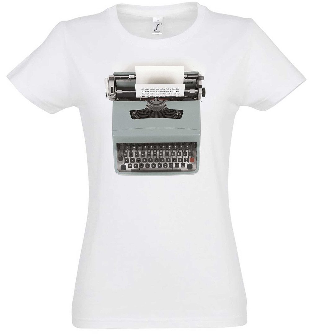 Urban Backwoods Print-Shirt Jack´s Typwriter Damen T-Shirt Horror Shining Jack Redrum Torrace (1-tlg) Overlook Hotel Movie Film