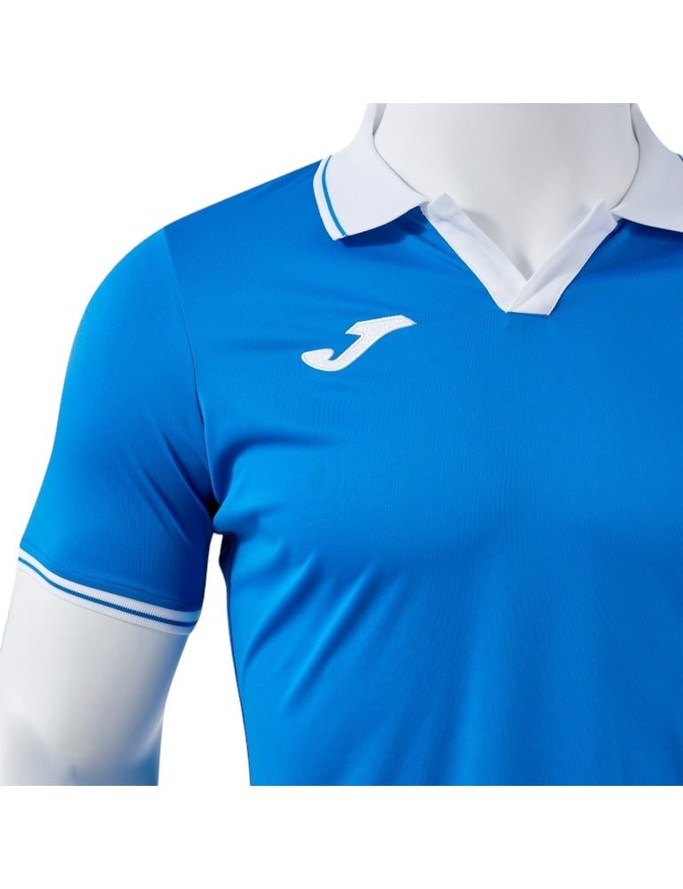 Joma Poloshirt Galaxy (100% rec. Polyester, leicht, atmungsaktiv) royalblau/weiss