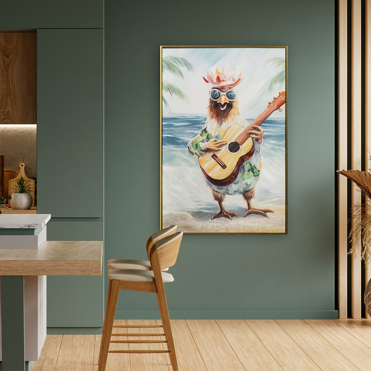 ArtUniverse Gemälde Leinwandbild On The Beach 60 x 90 cm, Tiermotiv
