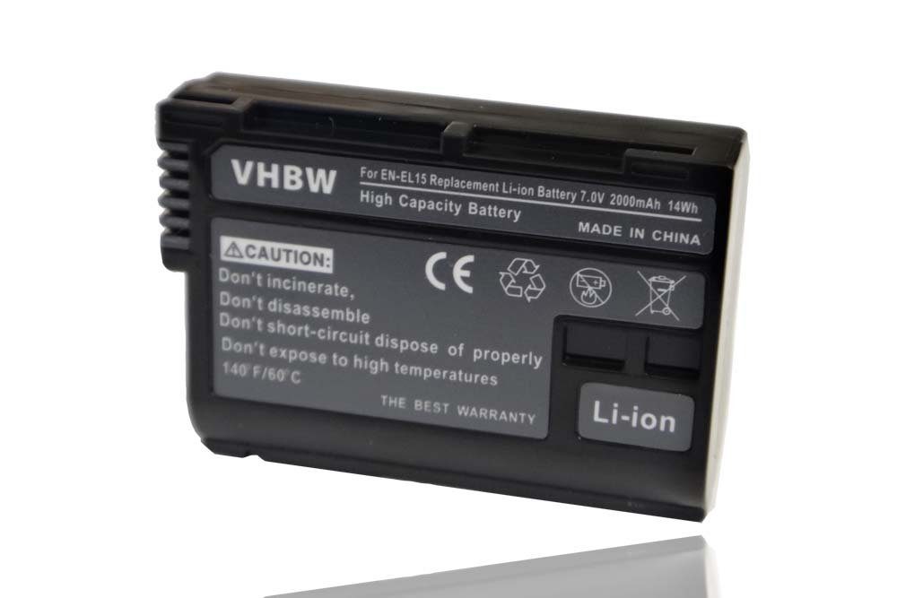 vhbw kompatibel mit Nikon Batteriegriff MD-D14 Kamera-Akku Li-Ion 2000 mAh (7 V)