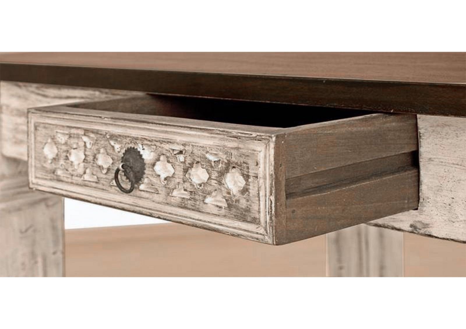 Massivmoebel24 Esstisch Esstisch Mango / Akazie 190x90x76 weiß günstig online kaufen