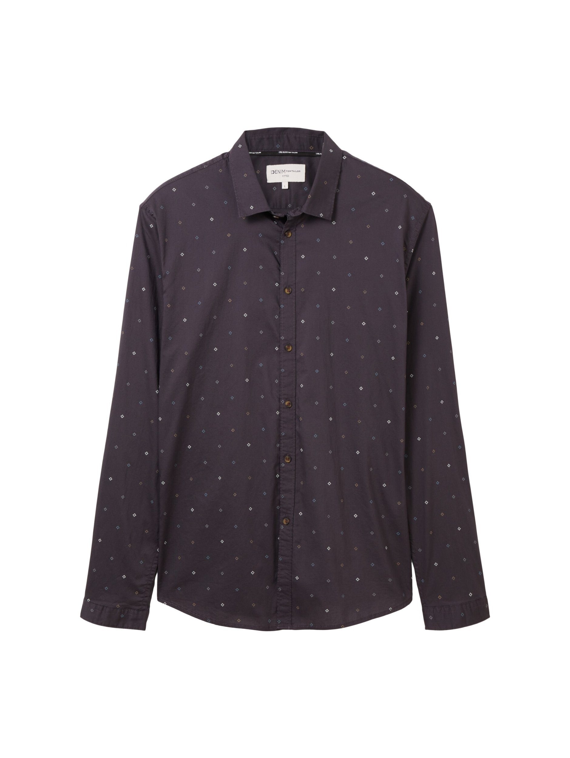 TOM TAILOR Denim Langarmhemd fitted printed shirt