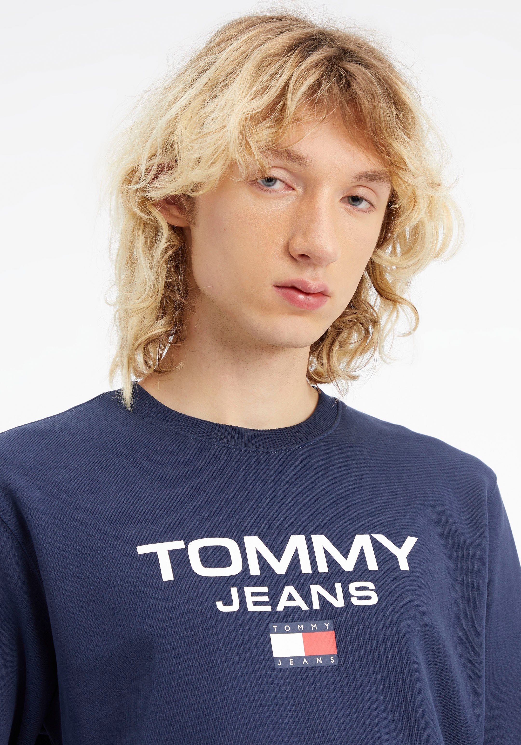 Navy Jeans Twilight Sweatshirt REG CREW Tommy mit TJM Logodruck ENTRY