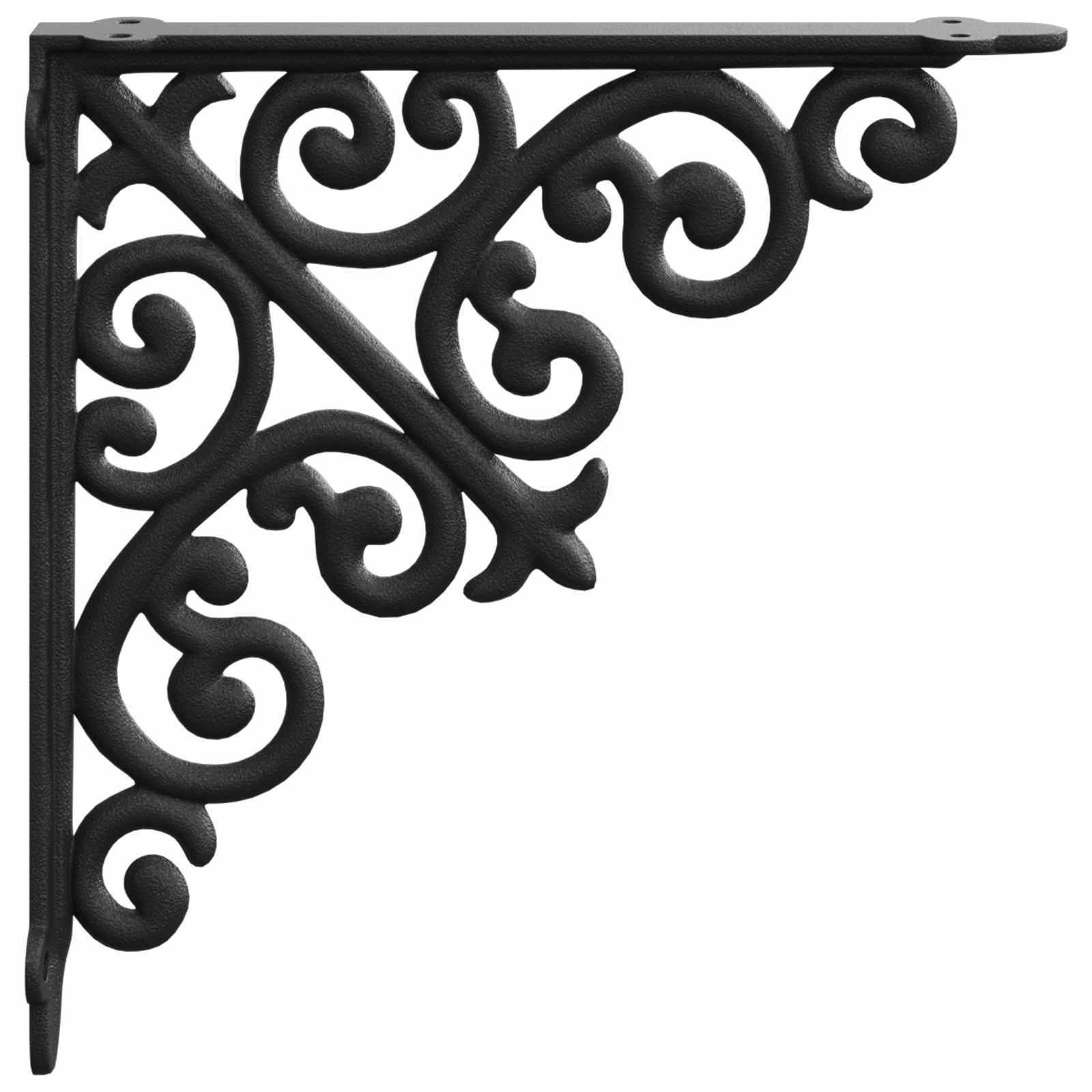 vidaXL Regal Wandregalhalterungen 12 stk. Schwarz 9,5 x 9,5 x 3 cm Stahl, 12-tlg.