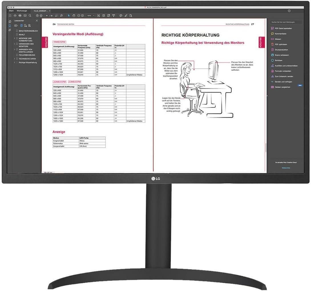 LG 27BP55U-B LED-Monitor (3840 x 2160, 5 ms Reaktionszeit, 60 Hz, IPS Panel)