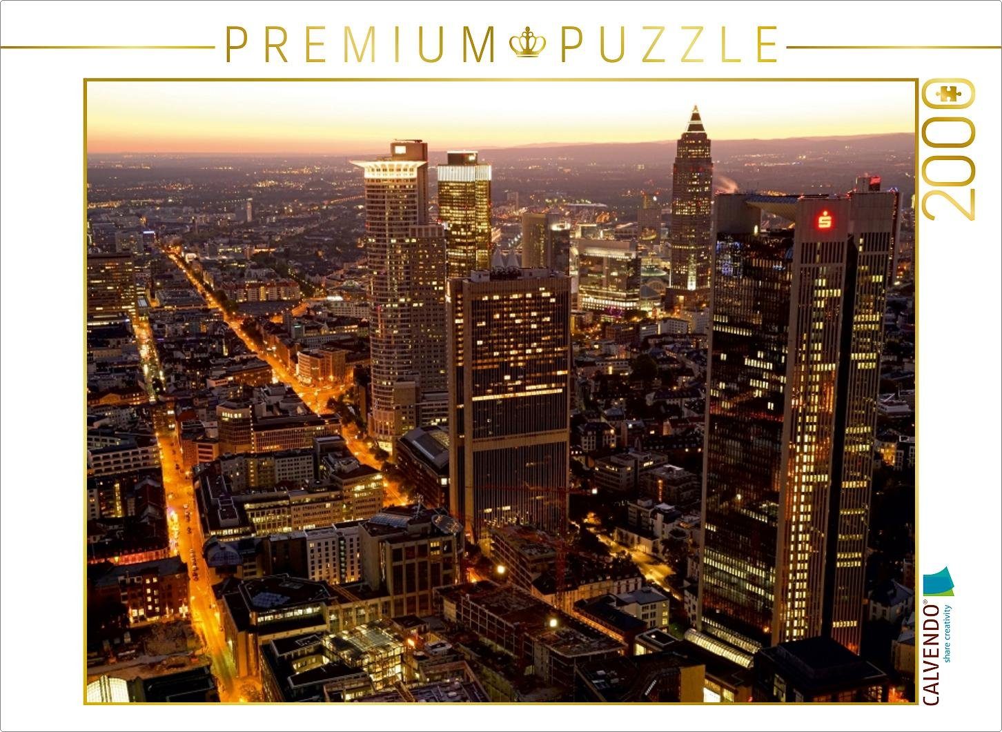 CALVENDO Puzzle CALVENDO Puzzle Frankfurt Skyline - Blick vom Main Tower  2000 Teile Lege-Größe 90 x 67 cm Foto-Puzzle Bild von Peter Schickert, 2000  Puzzleteile
