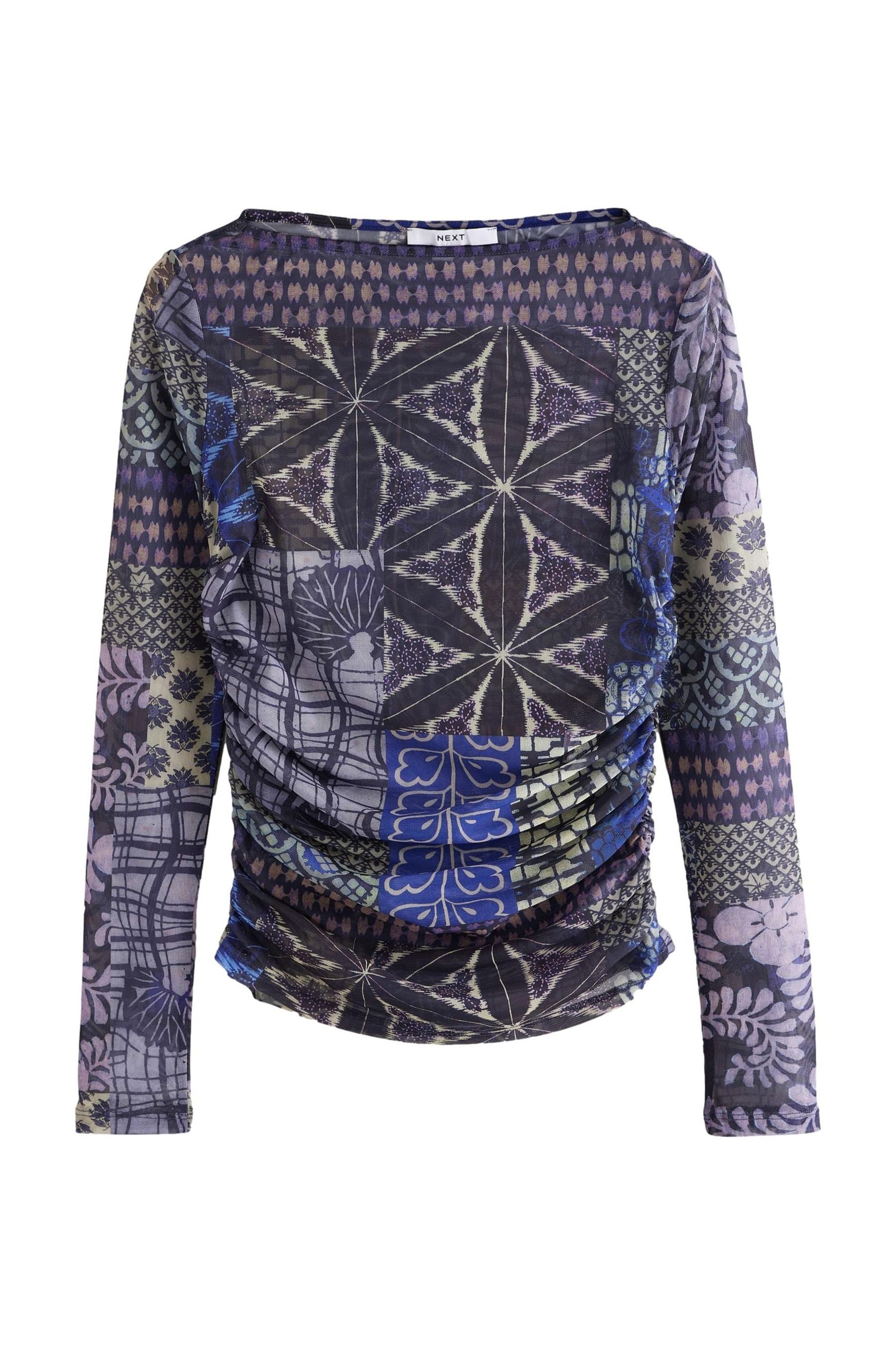 Next Langarmshirt Kew Collection Langarmoberteil mit Mesh und Print (1-tlg) günstig online kaufen