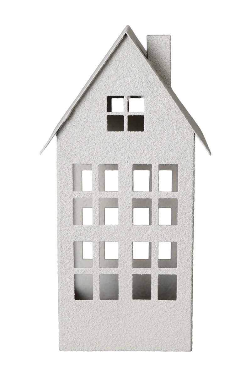 Exner GmbH Garten- & Wohnaccessoires Teelichthalter Teelichthalter Haus Dazz beige 22cm (1 Stück)