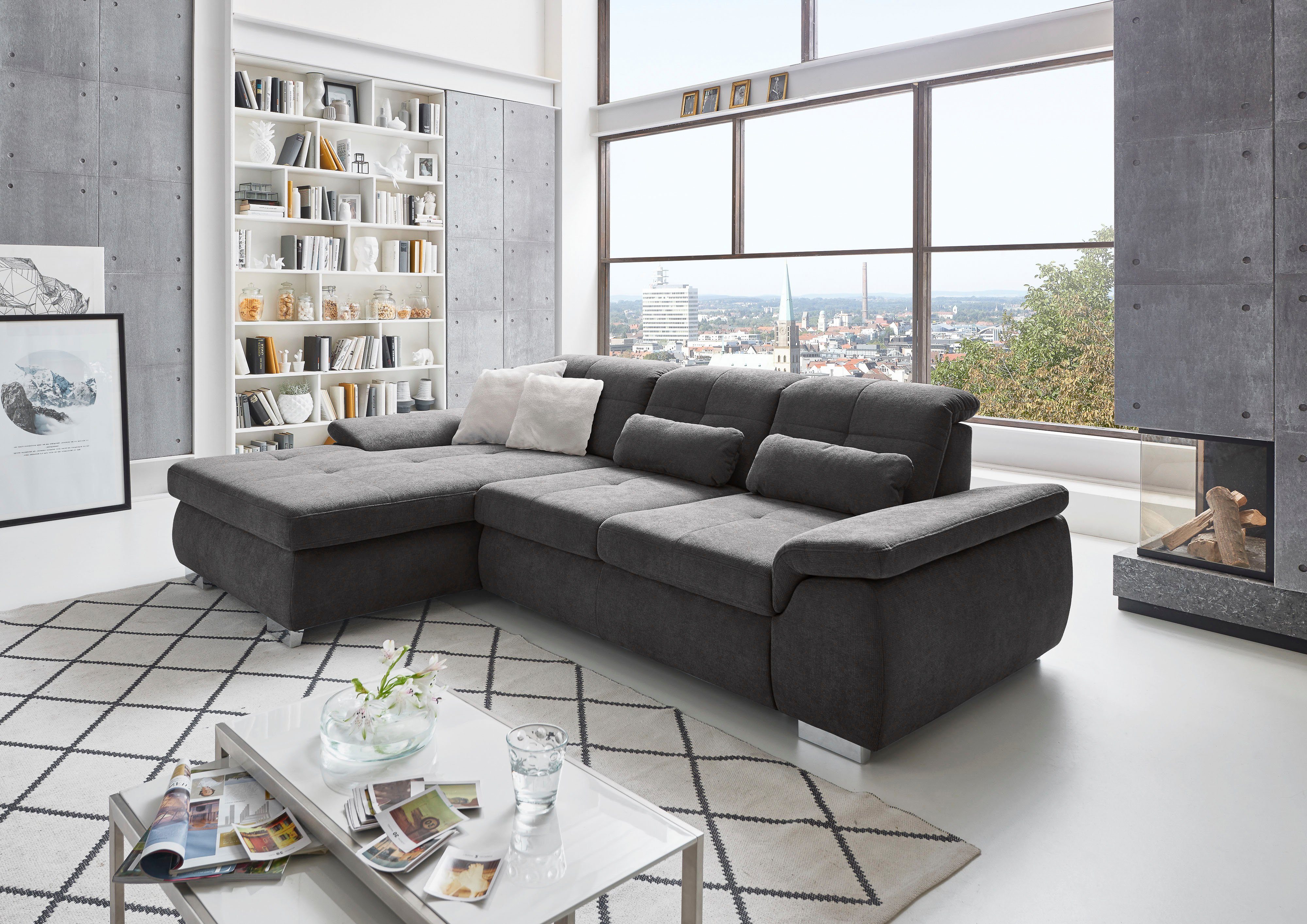 Die PlanBar Ecksofa "MP-IN16037 L-Form mit Federkern-Polsterung", mit Sitzt günstig online kaufen