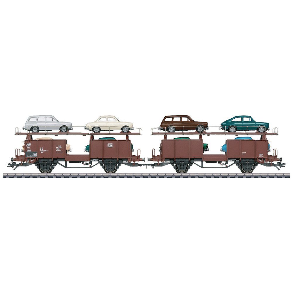 Güterwagen Märklin 46139 H0 Paar Autotransportwagen Laaes der DB Modellauto-Belad