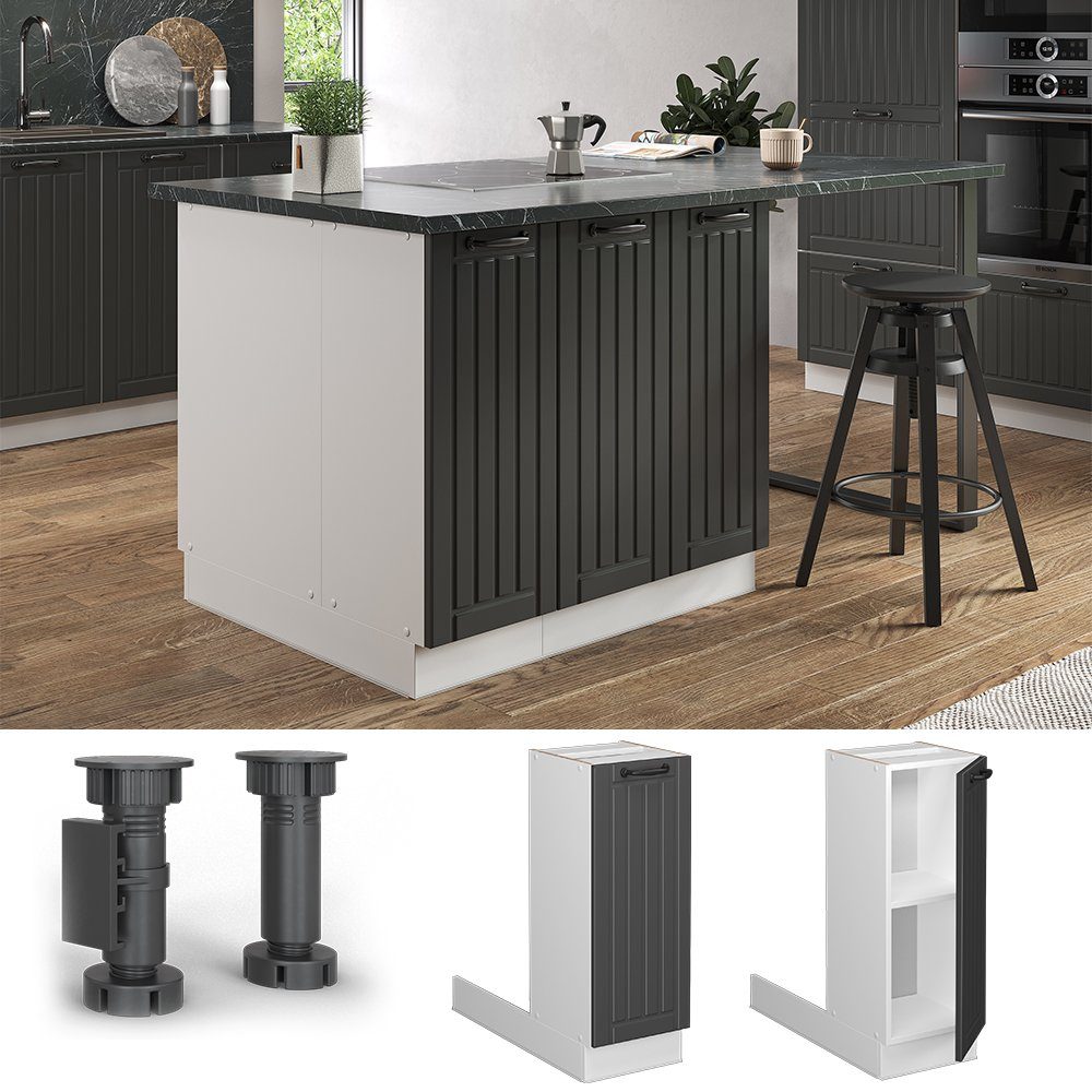 Vicco Unterschrank Fame-Line, Anthrazit/Weiß, 30 cm günstig online kaufen