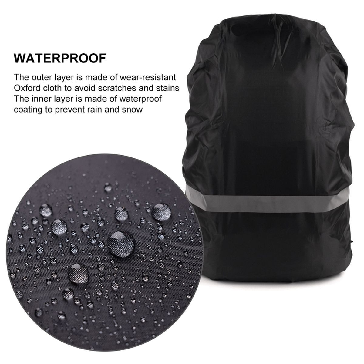König Design Rucksack-Regenschutz Regenhülle Reflektor-Überzug Schutzhülle (Größe XS / 10 - 17 Liter), Reflektor Regenhülle Backpack Überzug Regenschutz Schulranzen