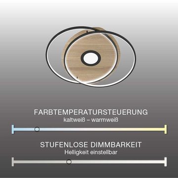 Paul Neuhaus Smarte LED-Leuchte LED Deckenlampe rund Q-AMIRA Smart Home, Smart Home, CCT-Farbtemperaturregelung, Dimmfunktion, Memoryfunktion, mit Leuchtmittel, CCT Lichtfarbwechsel, dimmbar Fernbedienung, APP