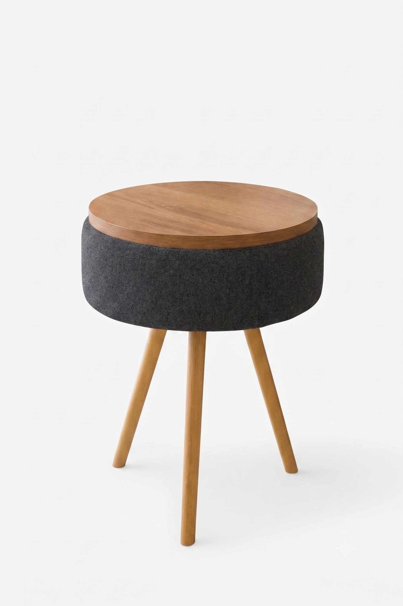 Skye Decor Beistelltisch Snug Japandi (1-St), Teddy-Optik mit Buchenholzbeinen