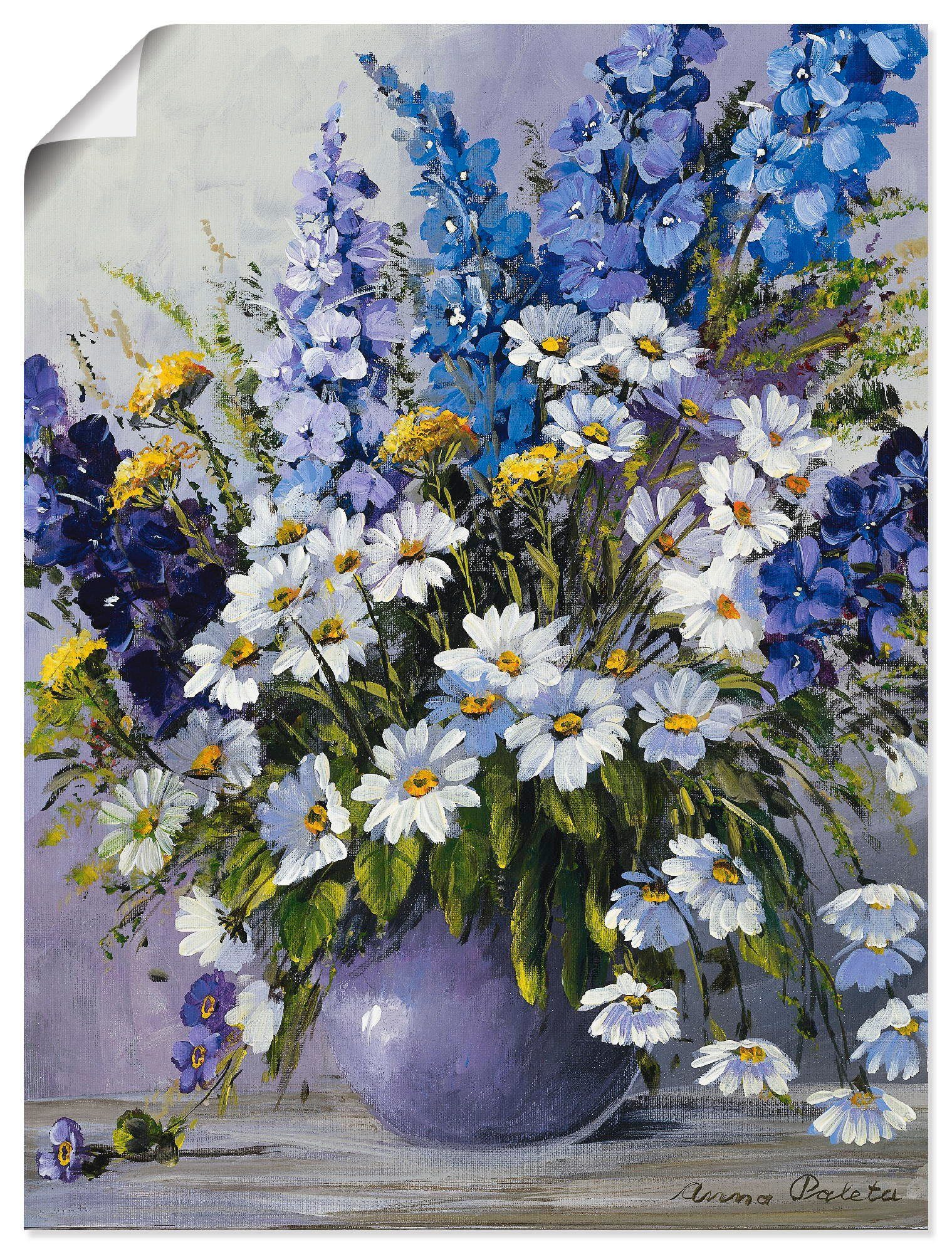 Artland Wandbild Rittersporn, Blumen (1 St), als Leinwandbild, Wandaufkleber oder Poster in versch. Größen