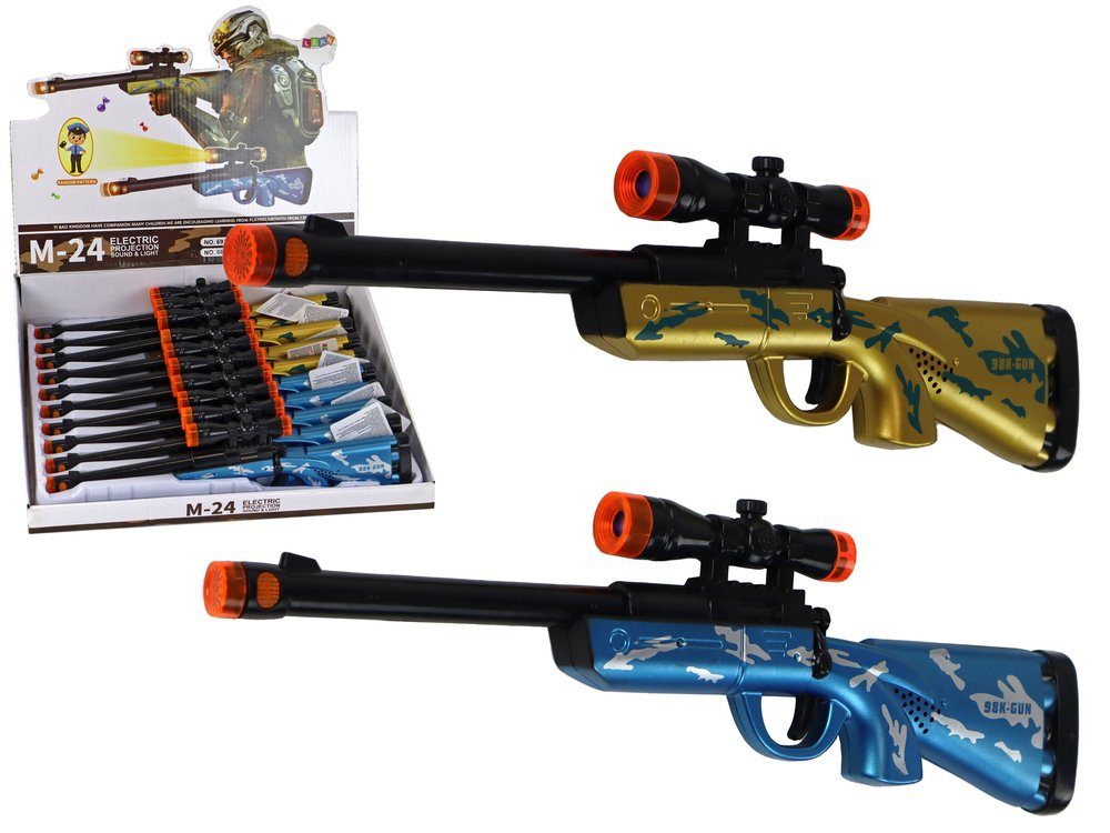 LEAN Toys Wasserpistole Gewehre Pistolen Klein Lichter Sound Spielzeug Kleingewehre Waffen Set