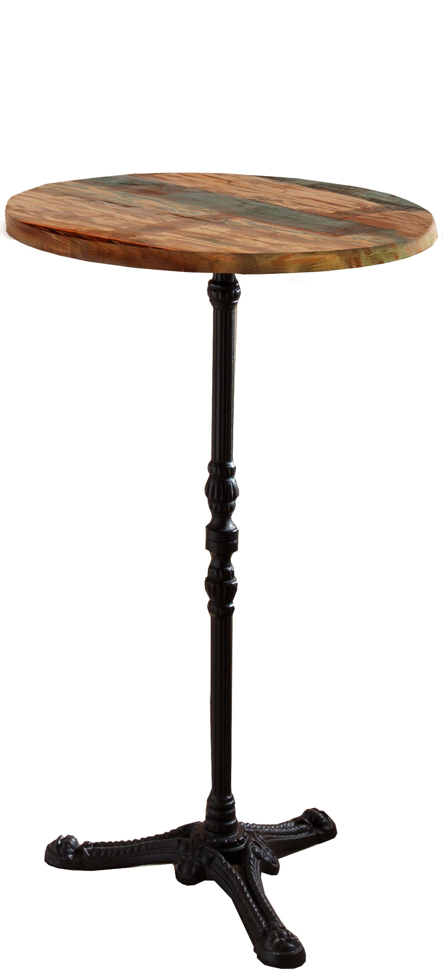 cm, Höhe: Breite: Holz Orange TPFLiving - 111 Tisch Stehtisch im (rund, Designer - 60 - aus Bistro-Stil, Tiefe: cm Esszimmertisch), 60 Altholz cm,
