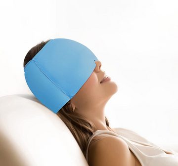 GelldG Bommelmütze Migräne Maske Gel Kühlmütze,Wiederverwendbare Kaltkompressionstherapie