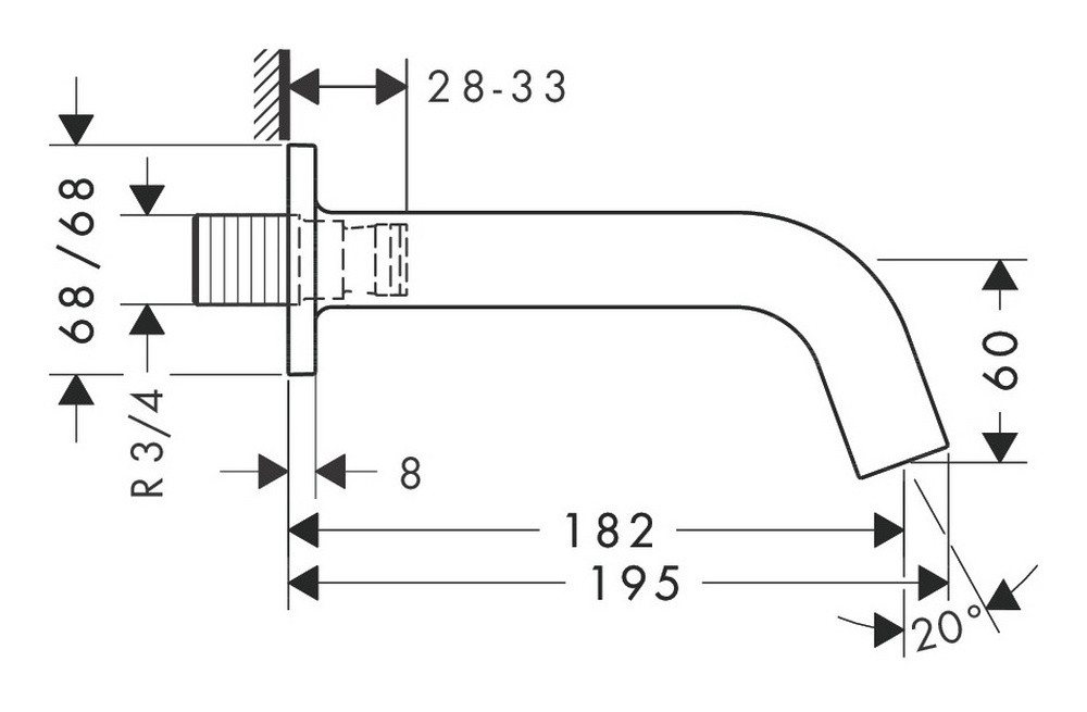 Thumbnail - hansgrohe Wannenarmatur Axor Citterio M Wanneneinlauf