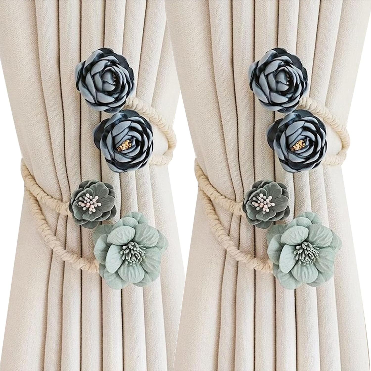 BYSURE Raffhalter, (2-tlg), Blumenvorhang-Raffhalter günstig online kaufen