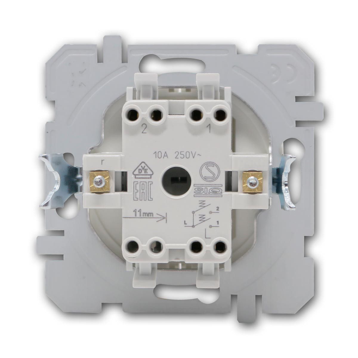 TEM LOGIQ 2-fach Taster titan 250V~/10A ohne Rahmen Wandtaster