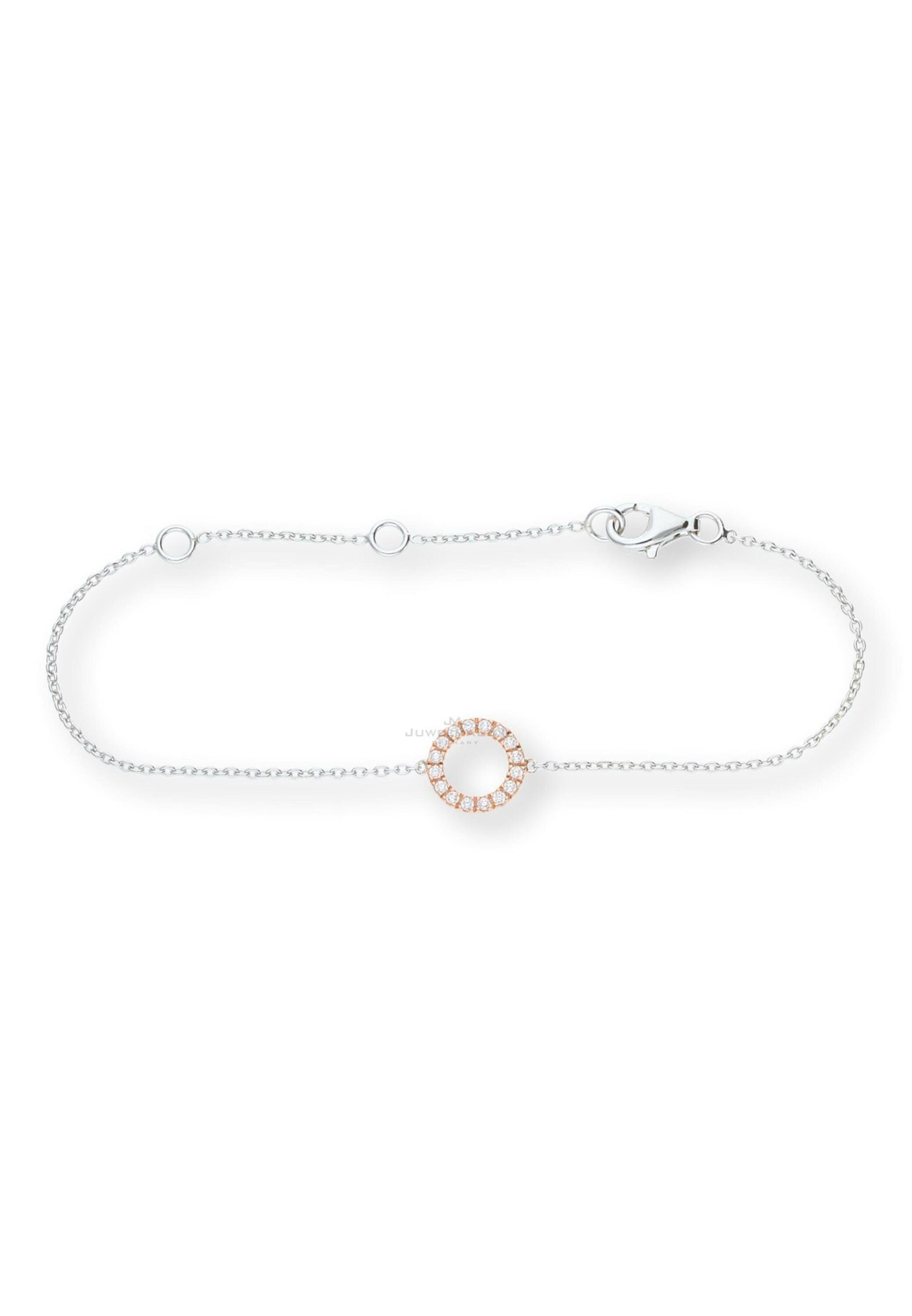 JuwelmaLux Silberarmband Armband Silber/ Rosé mit Zirkonia (1-tlg), Damen Armband Silber 925/000, inkl. Schmuckschachtel