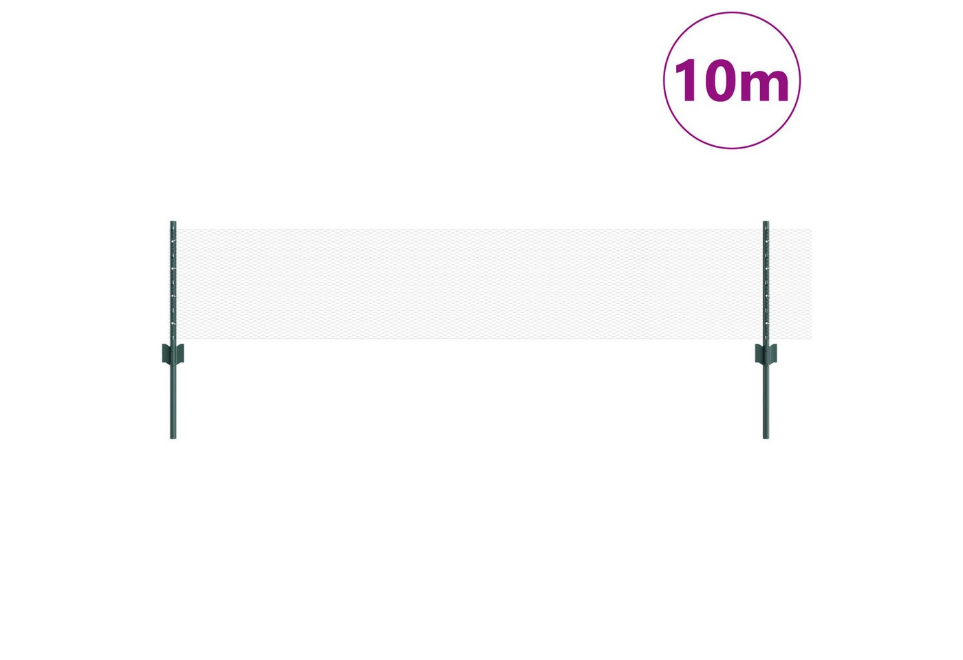 Thumbnail - vidaXL Zaunpfosten Pfosten 5 Stück U-Kanal Grün 40 cm Stahl, (2-St)