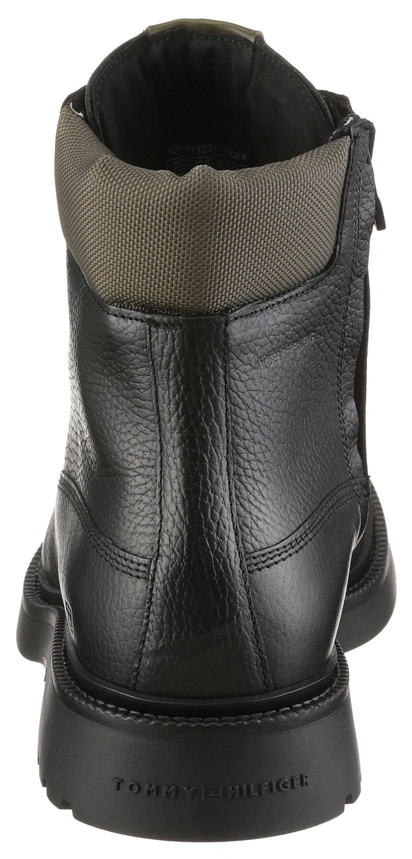 Tommy Hilfiger HILFIGER COMFORT LWT WRM MX BOOT Schnürboots, Herbstboots, Schnürstiefelette mit Logo-Aufnäher an der Schuhzunge