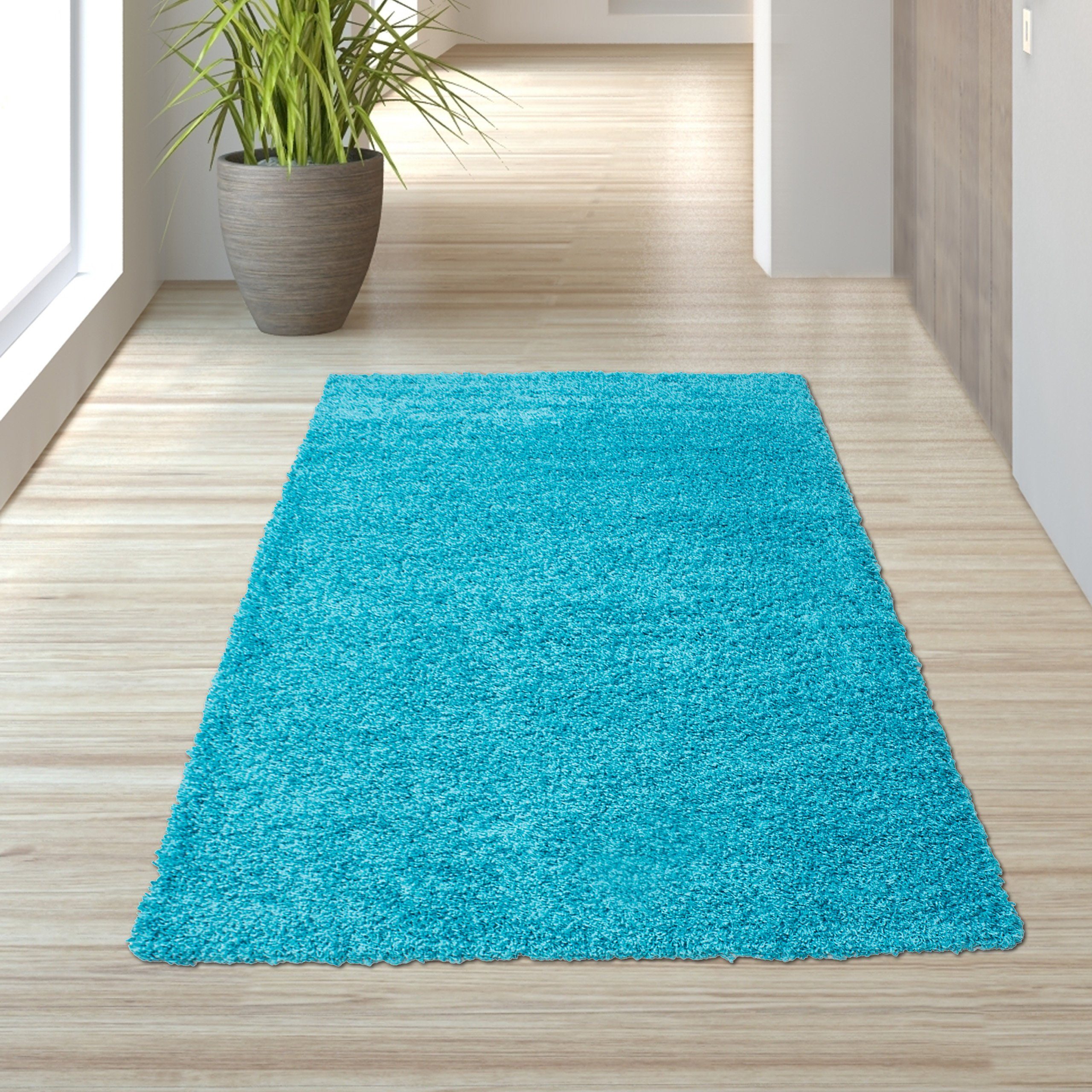 TeppichHome24 Teppich Shaggy Teppich in Uni günstig online kaufen