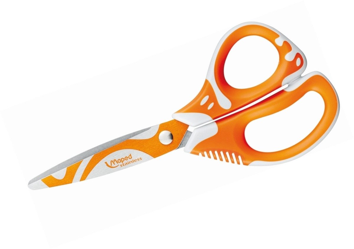 MAPED Papierscheren Schere Zenoa Fit 13 cm Rechts-u.Linkshänder farbig sortiert