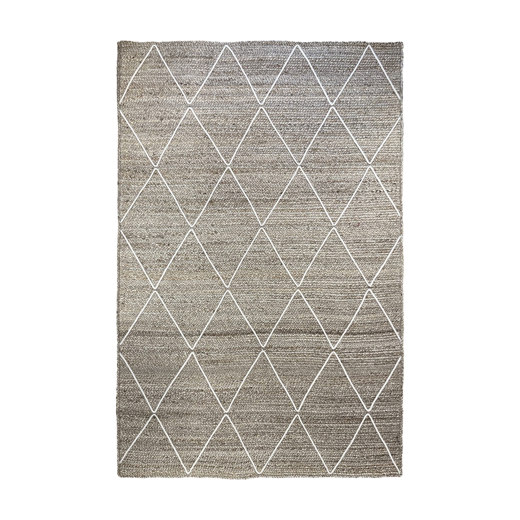 Wohnando Teppich MY-RUG Teppich Nordic Line, aus Jute & Baumwolle 60x40 cm, rechteckig, Höhe: 10 mm, handgewebt, Natürliche Materialien, Boho-Stil, Recyclebar