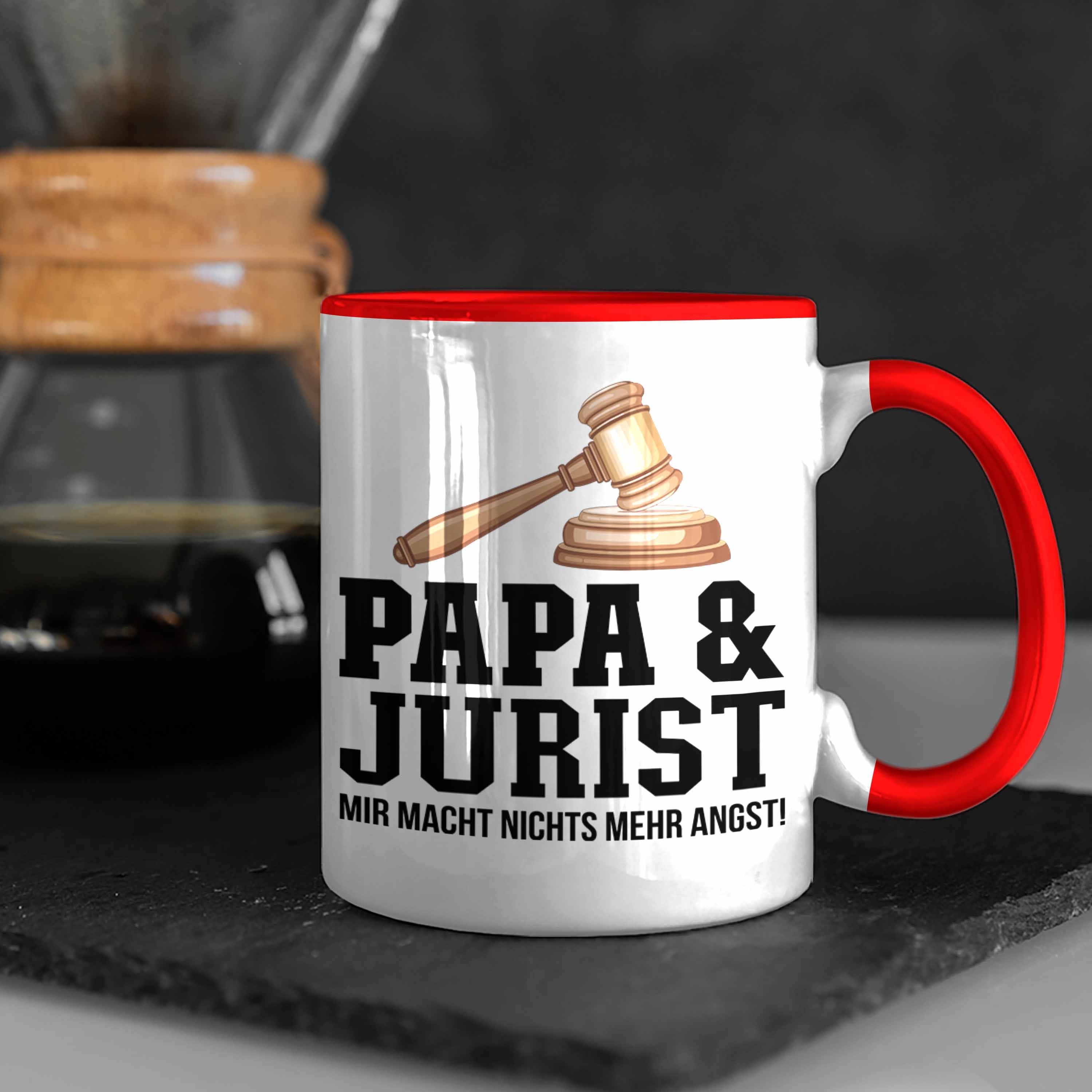 Trendation Tasse Trendation - Tasse Juriste für Jura Geschenkidee Papa Jurist Vater und Rot