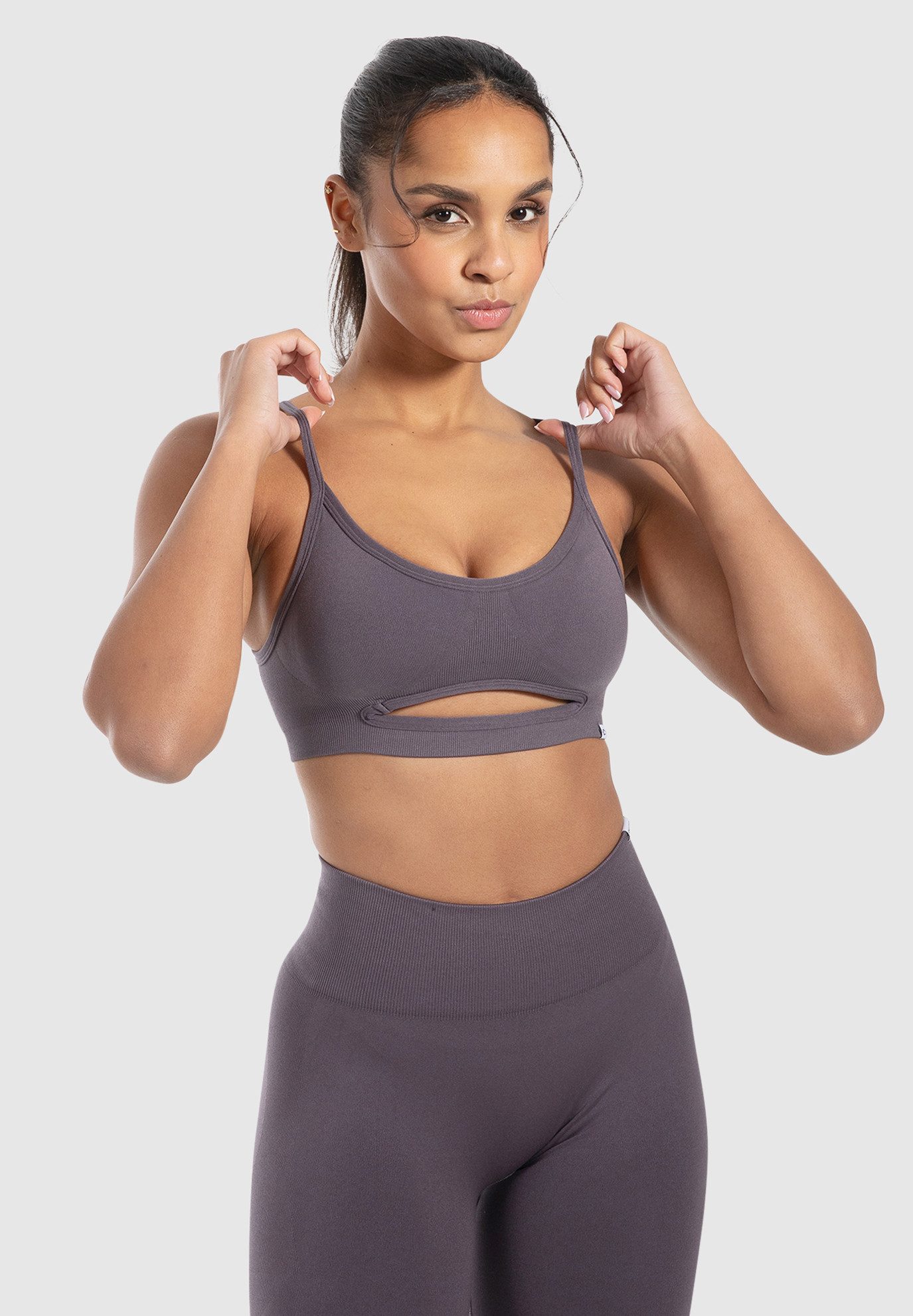 Smilodox Sport-BH Nesa, Blickdicht Rutschfester Sport Bra, Gerippter Stoff starker Halt Crop Top, Shaped Fit ärmelloses Oberteil, Atmungsaktives Yoga Tank Top