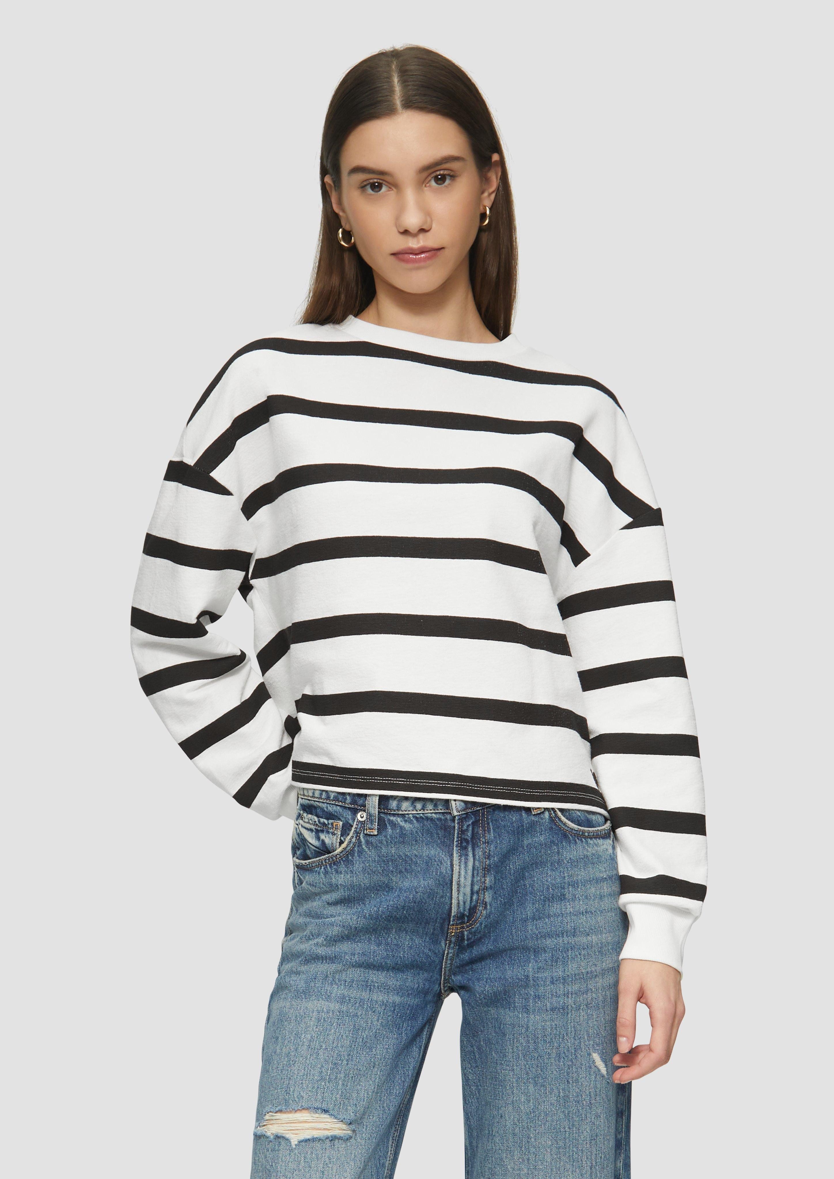 QS Sweatshirt Sweatshirt mit Streifen und günstig online kaufen