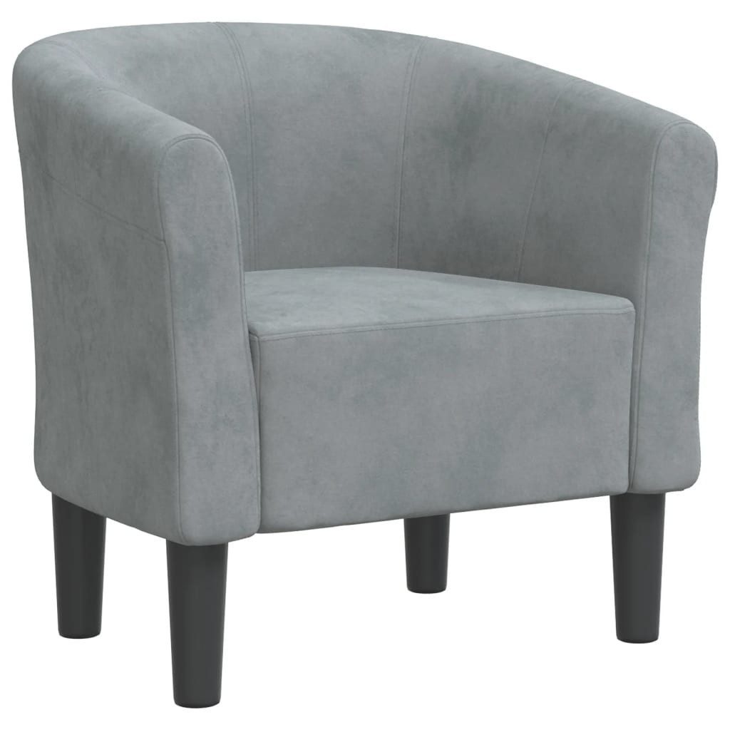 furnicato Cocktailsessel Moderner Clubsessel Dunkelgrau 70 x 56 x 68 cm mit Samtbezug und (1-St)
