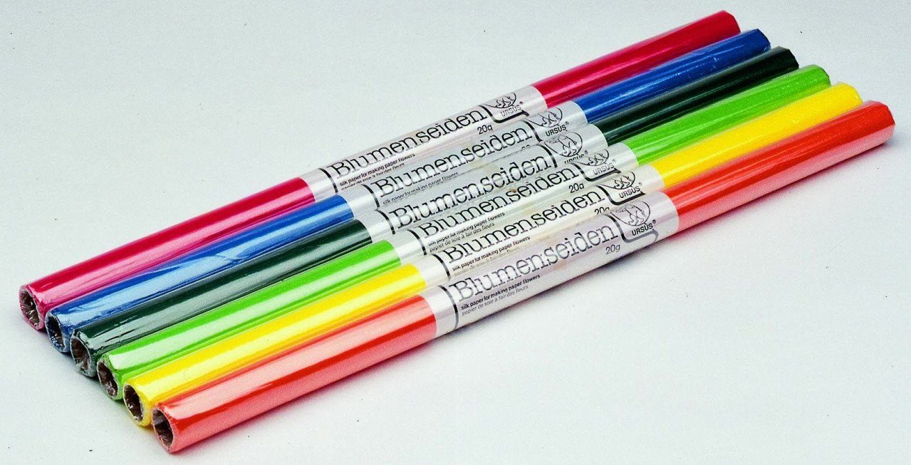 Glorex Bastelkartonpapier Glorex Blumenseide 20g/m² hellblau