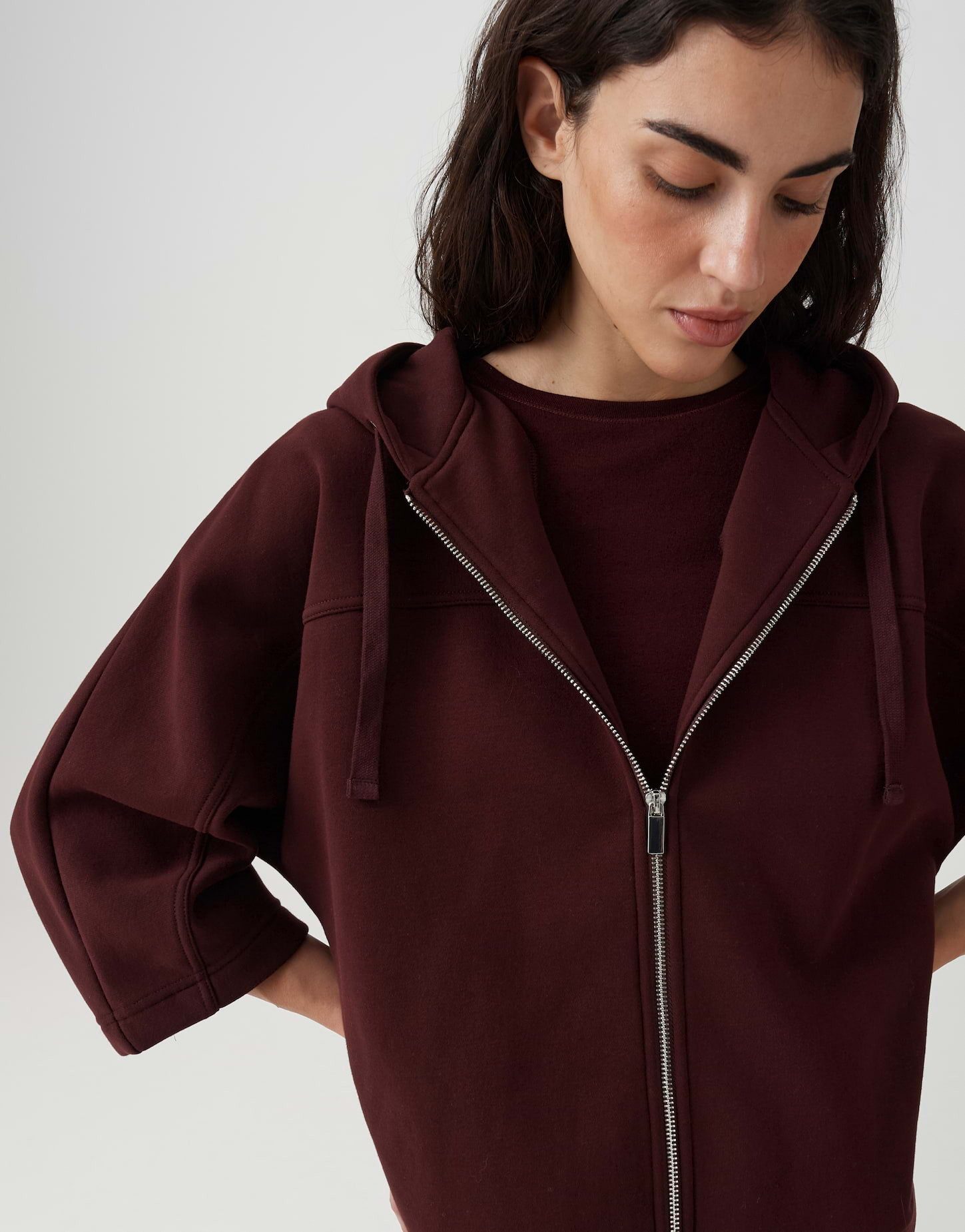 OPUS Sweater Kapuzenjacke aus Baumwolle Sweat Loose Fit Vielseitig kombinierbar für casual Looks – Bild 4 von 5