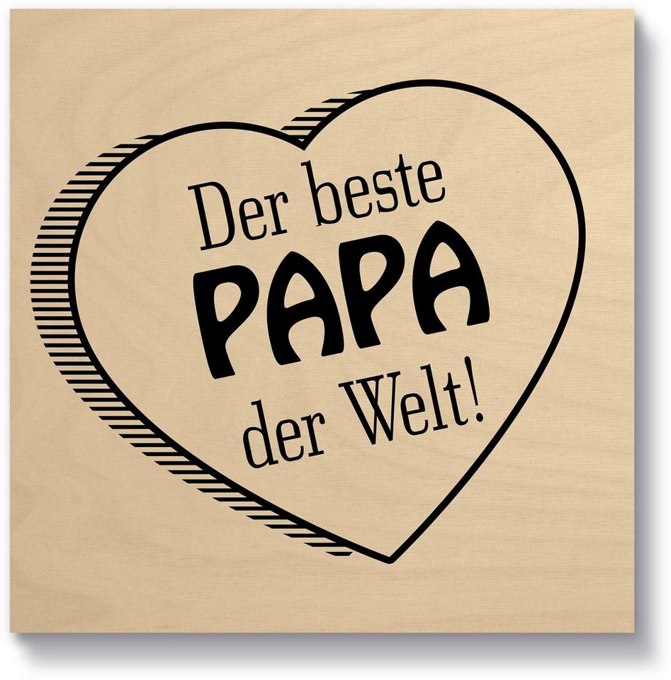 Artland Holzbild Der beste Papa der Welt, (1 St)