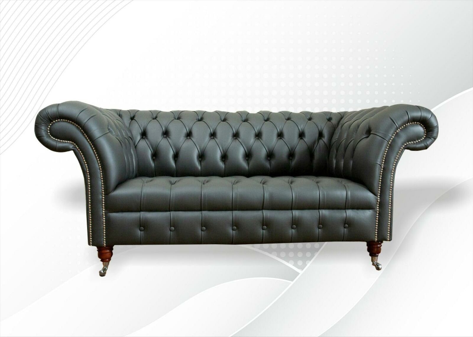 JVmoebel Sofa Chesterfield Design Sofa 2 Sitzer Sofas Polster Couchen Leder Relax, Made in Europe
