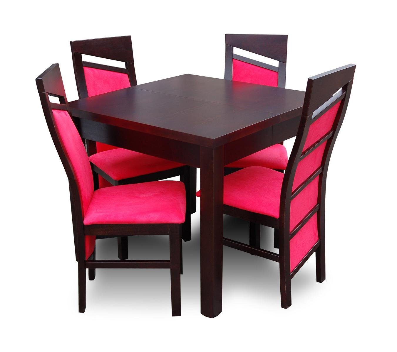 JVmoebel Essgruppe, Klassisch Designer Ess Tisch + 4 Stühle Set Garnitur Zimmer Gruppe 5 tlg. Tische | Essgruppen