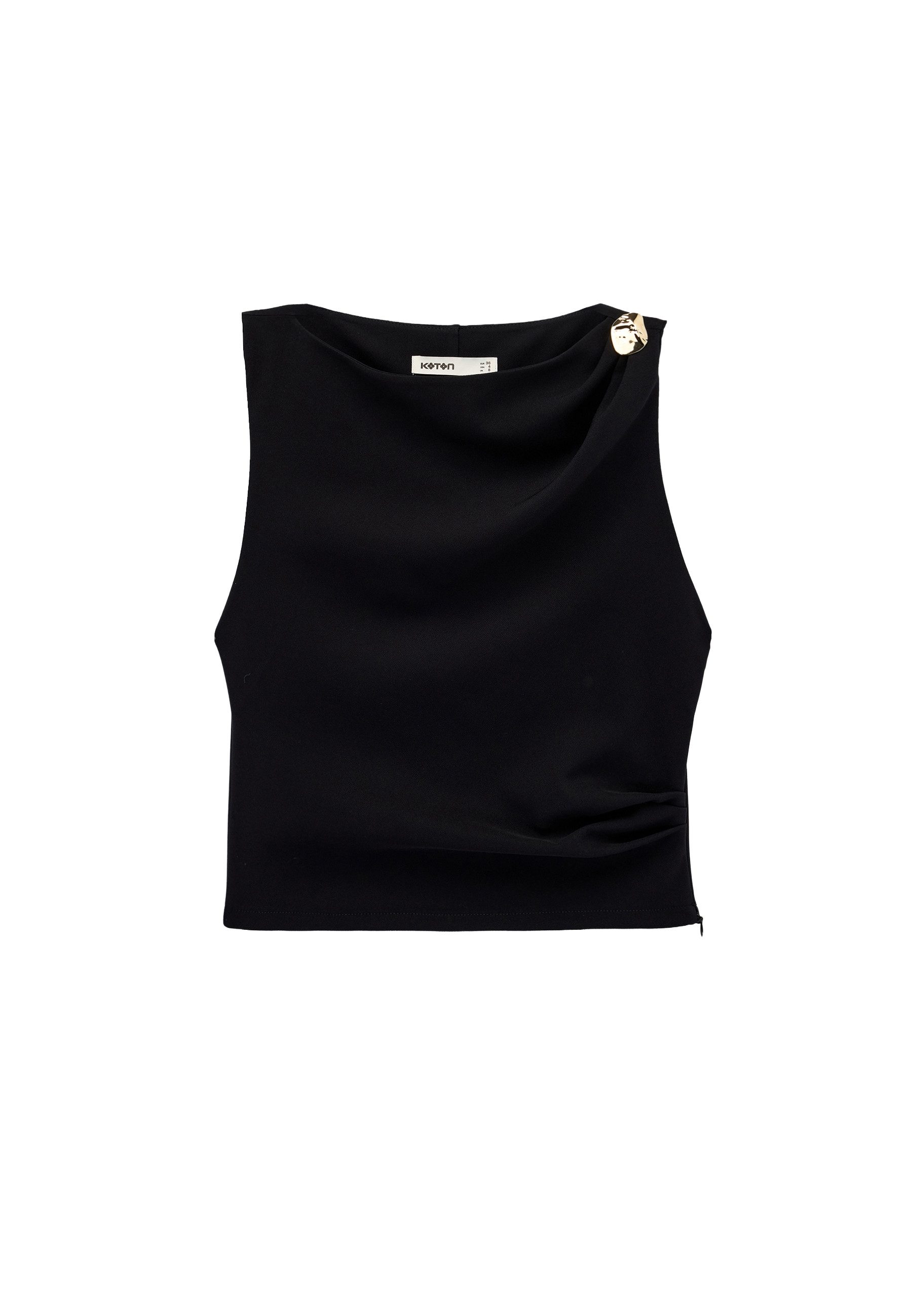 Koton Tanktop Ärmellos Asymmetrischer Kragen Tanktop