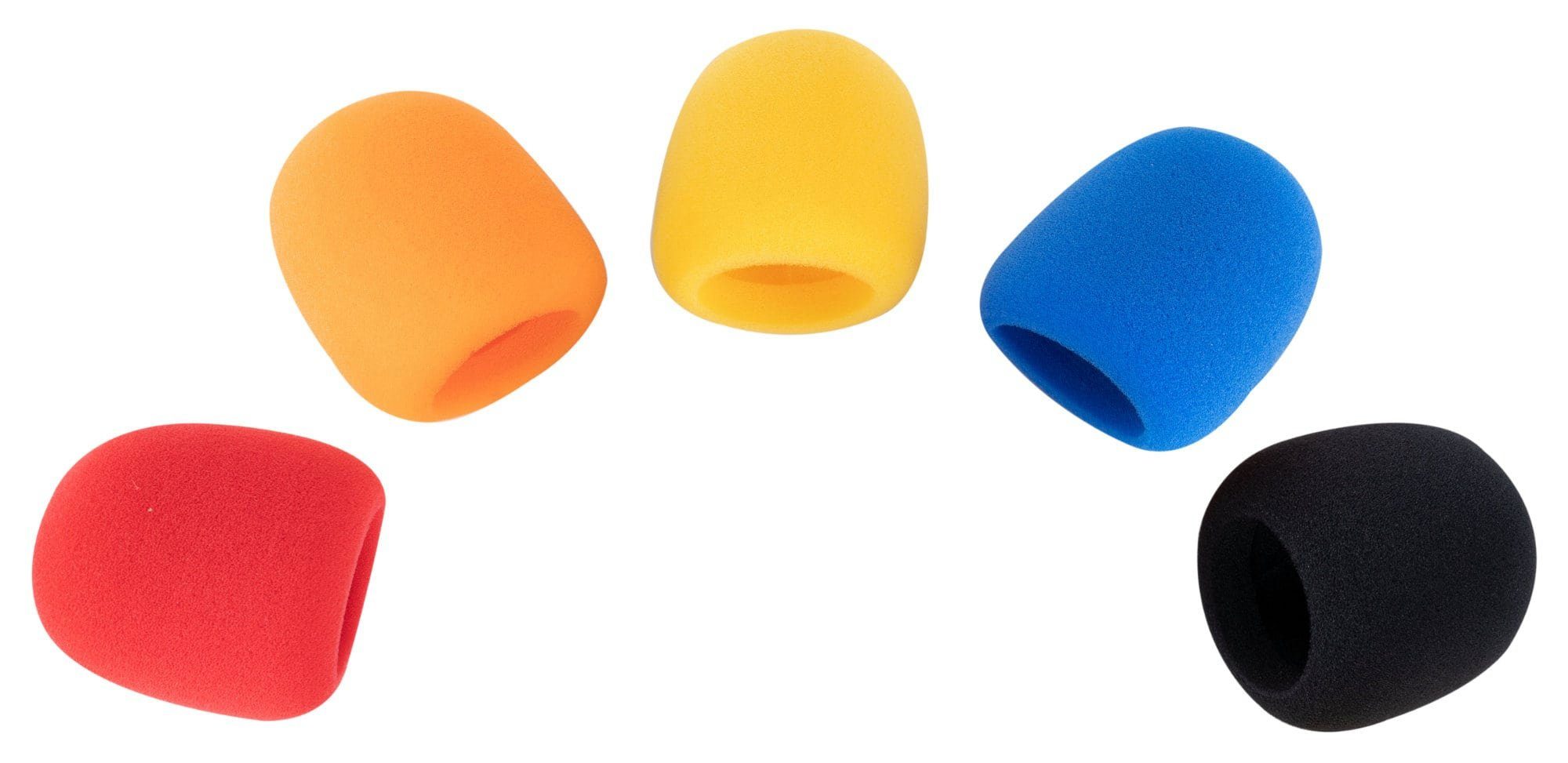 Pronomic Mikrofon Windschutz für Mikrofone (Spar-Set, 5-tlg), für Mikrofone mit 40-55 mm Korbdurchmesser