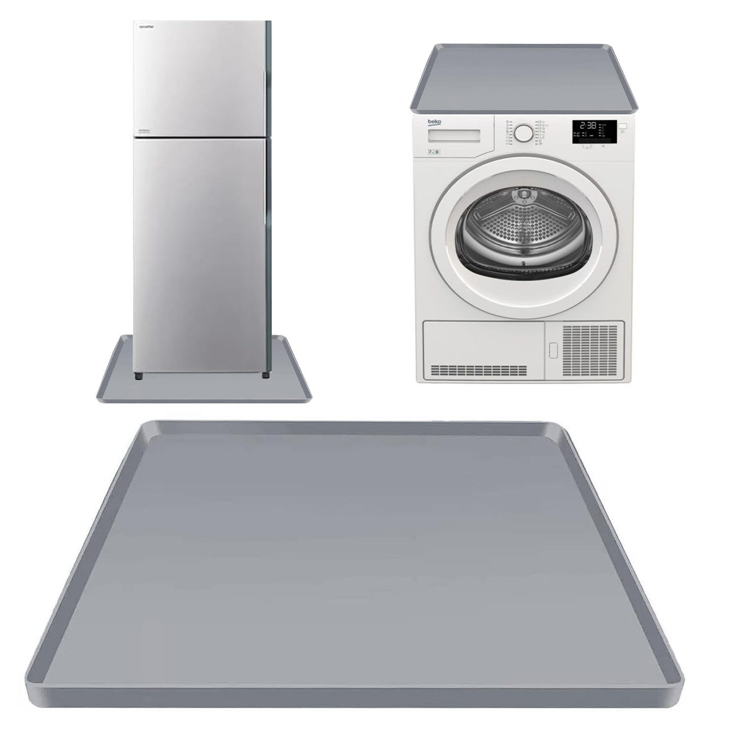 Antirutschmatte Waschmaschine Abdeckung 60x60 cm Trockner Waschmaschinen-Unterlage