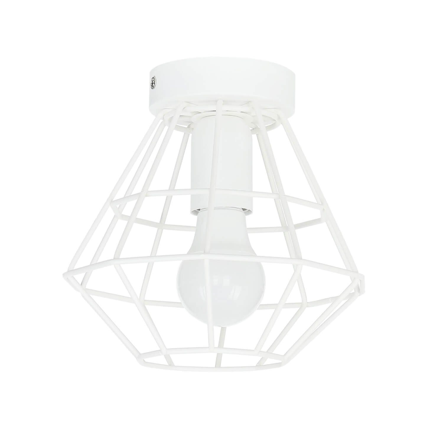 ohne Esstisch Leuchtmittel, Licht-Erlebnisse Lampe Wohnzimmer Deckenleuchte BRICK, Metall Weiße modern Deckenlampe